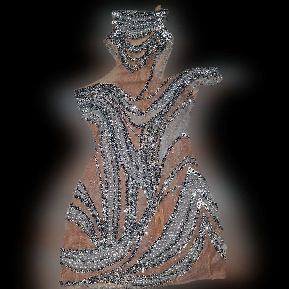 Mini rhinestone embellished dress Ready to ship by Tuesday